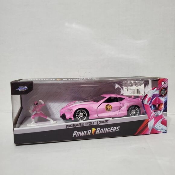 JADA Toys Power Rangers 1:24 Cars Green, Pink & Red Ranger Bundle Lot Of 3 New - Picture 7 of 9